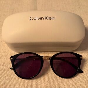 Calvin Klein Black Frames with Purple Lenses